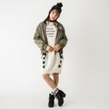 【33%OFF】【ニコラ掲載】ワッペンつきミリタリー風リバーシブルブルゾン