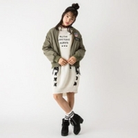 【33%OFF】【ニコラ掲載】ワッペンつきミリタリー風リバーシブルブルゾン