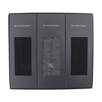 【新品】 くつ下（3点セット） 25〜26 バーバリーロンドン 50781 BURBERRY LONDON ブルー系×ネイビー系×ブラック系 メンズ