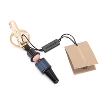 【新品】 キーホルダー 2×6.5cm バーバリー y-000623 BURBERRY ブラック系×ネイビー系 レディース