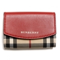 【新品】 コンパクトコインカードケース バーバリー BURBERRY レディース レッド y-001204