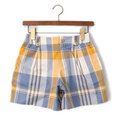 【新品】 ショートパンツ(チェック) 34 バーバリーブルーレーベル 49133 BURBERRY BLUE LABEL ブルー系×イエロー系 レディース