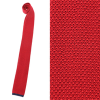 【新品】 ニットタイ 142×6.5cm バーバリーブラックレーベル 49349 BURBERRY BLACK LABEL レッド系 メンズ