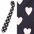 【新品】 ネクタイ（ハート柄）  バーバリーロンドン y-000689 BURBERRY LONDON ネイビー系×ホワイト系 メンズ