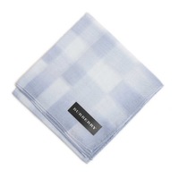 【新品】 ハンカチ ブロックチェック  バーバリー 71601 BURBERRY ブルー メンズ