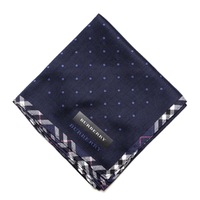 【新品】 ハンカチ　ドット  バーバリーロンドン 69159 BURBERRY LONDON ネイビー レディース