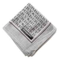 【新品】 ハンカチ　ロゴ  バーバリーロンドン 69090 BURBERRY LONDON グレー レディース