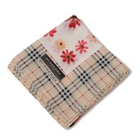 【新品】 ハンカチ　花柄  バーバリーロンドン 69322 BURBERRY LONDON ホワイト レディース