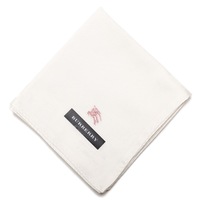 【新品】 ハンカチ　無地  バーバリーロンドン 69176 BURBERRY LONDON ホワイト レディース