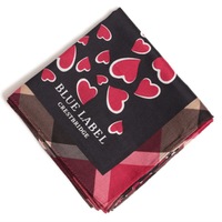 【新品】 ブルーレーベル クレストブリッジ 薄手 ハンカチ チェック  72324 BLUE LABEL CRESTBRIDGE ブラック メンズ