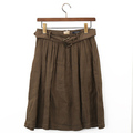 【新品】 ベルト付きスカート 38 バーバリーロンドン 48440 BURBERRY LONDON カーキ系 レディース