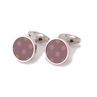 【新品】 円型カフス 1.6cm バーバリー y-000540 BURBERRY ブラウン系 メンズ