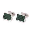 【新品】 角型カフス 1.8×1.3cm バーバリー y-000549 BURBERRY モスグリーン系 メンズ