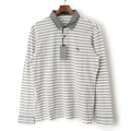 【新品】 長袖ボーダーポロシャツ L バーバリーロンドン 47583 BURBERRY LONDON ホワイト系 メンズ