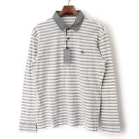 【新品】 長袖ボーダーポロシャツ L バーバリーロンドン 47583 BURBERRY LONDON ホワイト系 メンズ