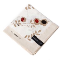 【新品】 薄手 ハンカチ 花柄  バーバリー 70526 BURBERRY グレー レディース