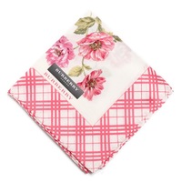 【新品】 薄手 ハンカチ 花柄  バーバリー 71777 BURBERRY ホワイト レディース