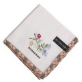 【新品】 薄手 ハンカチ 花柄  バーバリー 72272 BURBERRY ホワイト メンズ