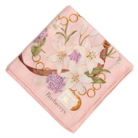 【新品】 薄手 ハンカチ 花柄  バーバリーズ 72312 Burberrys ピンク メンズ