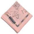 【新品】 薄手 ハンカチ 犬  バーバリー 72046 BURBERRY ピンク レディース