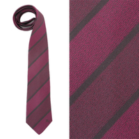 【新品】ストライプネクタイ バーバリーロンドン 長さ141×剣先8.5cm 44417 パープル系 メンズ