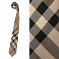【新品】チェックネクタイ バーバリー ロンドン 全長144×剣先7cm ベージュ系 y-000484 メンズ