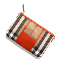 【新品】バーバリー  英国チェックハンドバック レッド系 35251 レディース