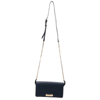 【新品】バーバリー ロンドン　チェーンウォレット ブルー系 y-000387 レディース コンパクトに可愛らしく