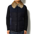 【新品】バーバリーブラックレーベル ファーダウンベスト メンズ