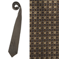 【新品】バーバリーロンドン 柄物ネクタイ 42822 ゴールド＆ブラウン系 メンズ プレゼント いろんなシーンに活躍