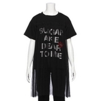 【50%OFF】ギャザーチュール重ねロゴTシャツ