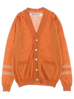 コットンリネンVネックラインカーディガン