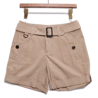 ショートパンツ　ベルト付き ベージュ 36 バーバリーロンドン 67811 BURBERRY LONDON ベージュ レディース