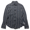 ストライプシャツ 2 バーバリーブラックレーベル 56121 BURBERRY BLACK LABEL グレー系×ブラック系 メンズ