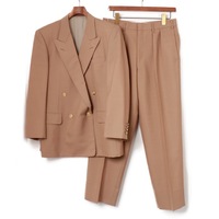 ダブルブレストピークドラペルテーラードジャケットスーツ 160AB4 バーバリーズ 73999 Burberrys ベージュ メンズ