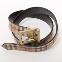 チェック柄　ベルト 95*3 バーバリー br01000735 BURBERRY ベージュ メンズ