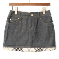 デニムスカート 25 バーバリーブルーレーベル 49625 BURBERRY BLUE LABEL ネイビー系 レディース
