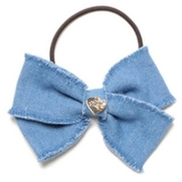 【50%OFF】デニムリボンヘアポニー