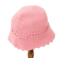 ニットバケットハット  バーバリーブルーレーベル 70854 BURBERRY BLUE LABEL ピンク レディース
