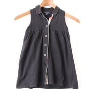 ノースリーブボタンシャツ 100A バーバリーロンドン 61908 BURBERRY LONDON ブラック系 ボーイズ