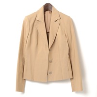 ノッチドラペル比翼ジャケットスカートスーツ 38 バーバリーロンドン 69989 BURBERRY LONDON ベージュ レディース