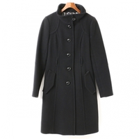 ハイネックウールロングコート 38 バーバリーブルーレーベル br01000703 BURBERRY BLUE LABEL ブラック レディース