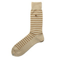 バーバリー BURBERRY ラインソックス 靴下 ベージュ お得プライス 33599
