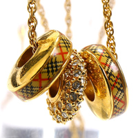 バーバリー デザインリングネックレス 27560 ゴールド系 ゴールドにダイヤ レディース