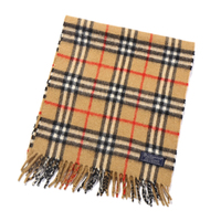 バーバリーズ チェックマフラー 29150 茶×赤系 一番人気の伝統カラーの英国チェック柄マフラー