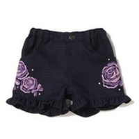 【50%OFF】バラ刺しゅう入りラメ入りショートパンツ