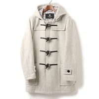 ブラックレーベル クレストブリッジ フード付きダッフルコート L 01000198 BLACK LABEL CRESTBRIDGE グレー メンズ