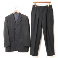 ブロックチェックノッチドラペルテーラードジャケットスーツ 170A5 バーバリーロンドン 69128 BURBERRY LONDON ブラック メンズ