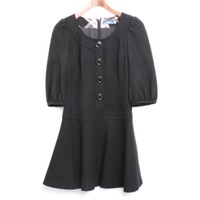 ボタンワンピース 36 バーバリーブルーレーベル 74315 BURBERRY BLUE LABEL ブラック レディース