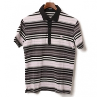 ポロシャツ　袖ボーダー　半袖 2 バーバリーブラックレーベル br01000969 BURBERRY BLACK LABEL ブラック メンズ
